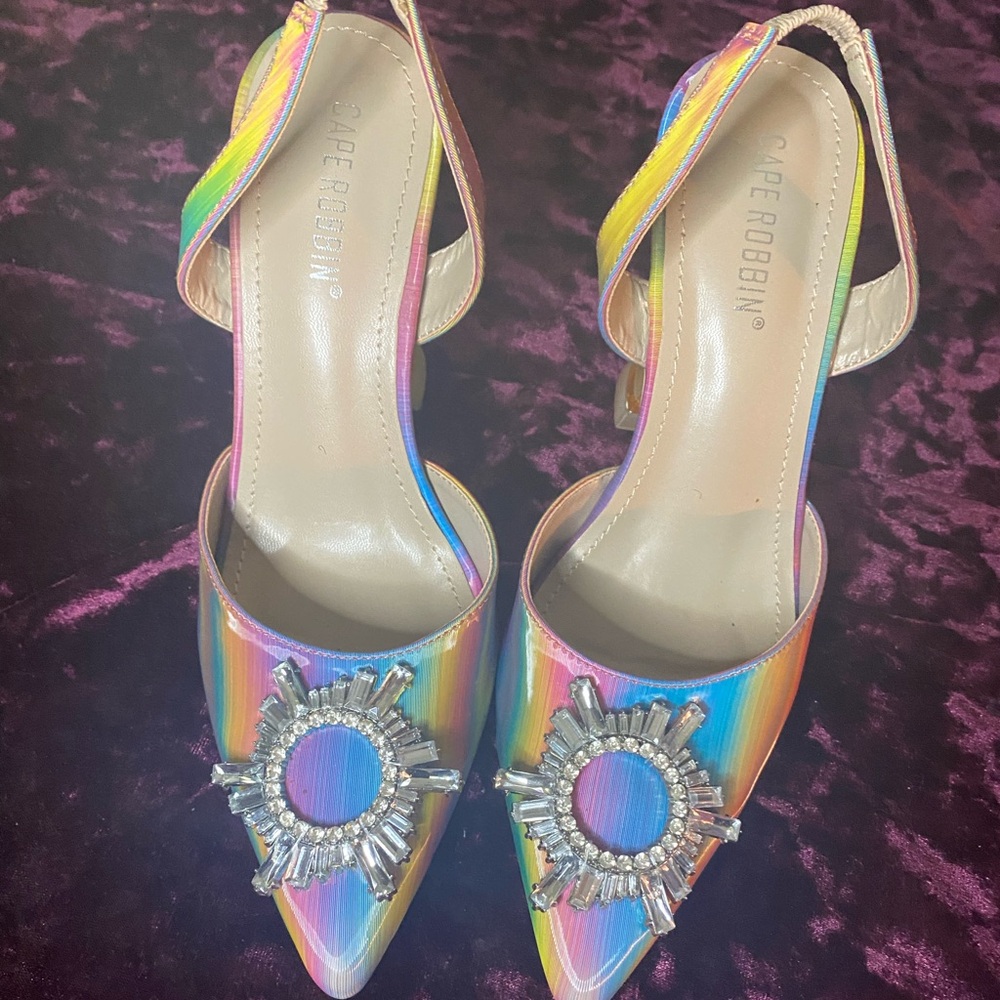 Blinged out high heels